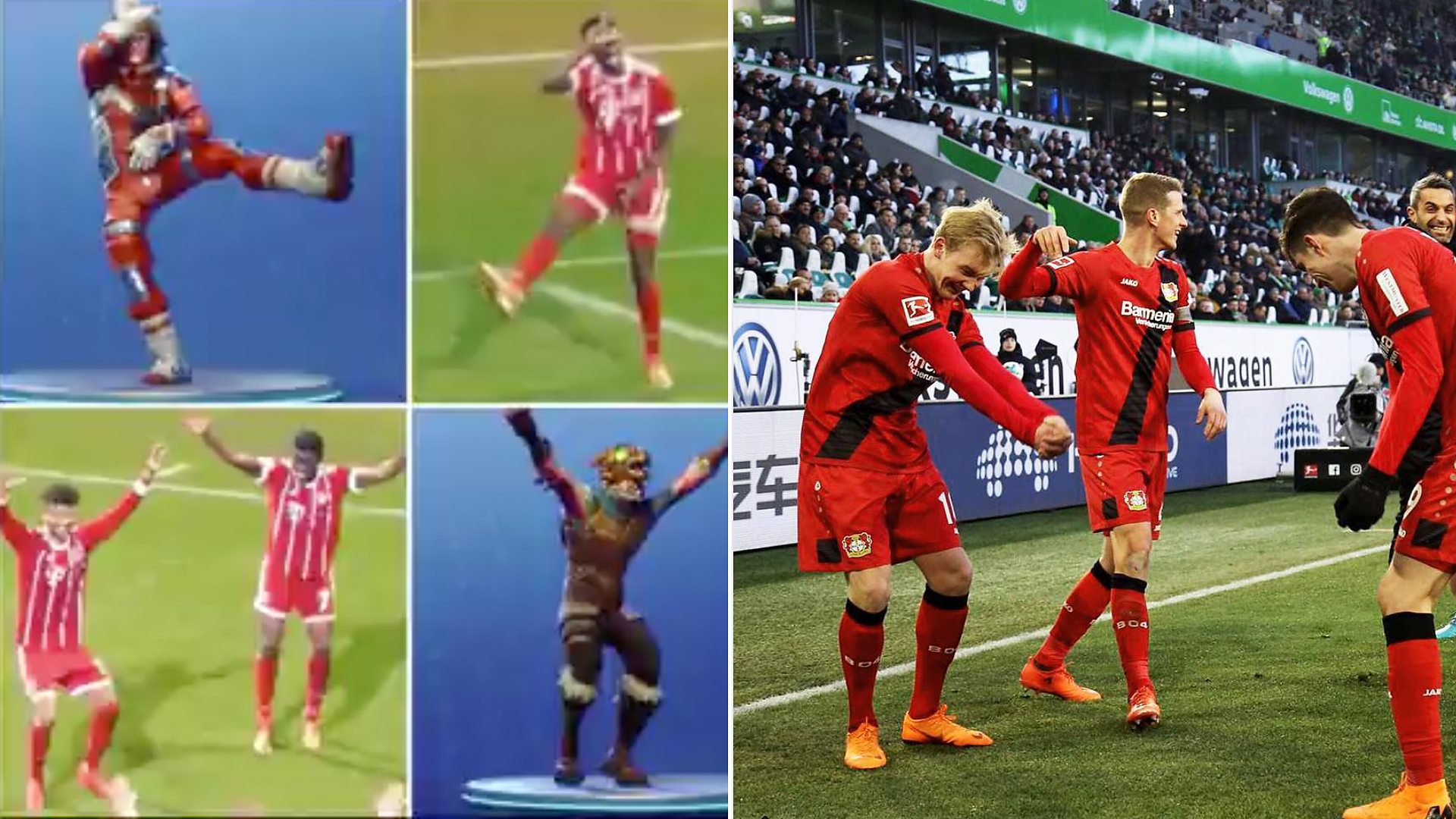 German footballers celebrate with Fortnite re-enactments