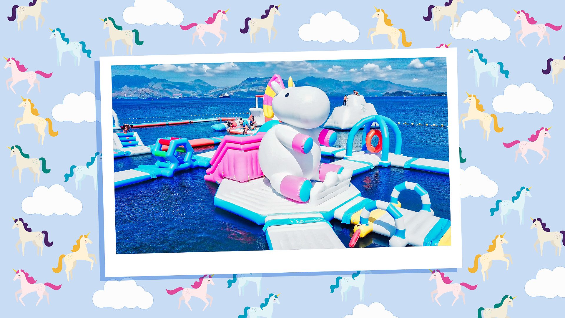 The Unicorn Island extension of Inflatable Island in Subic, in the Philippines