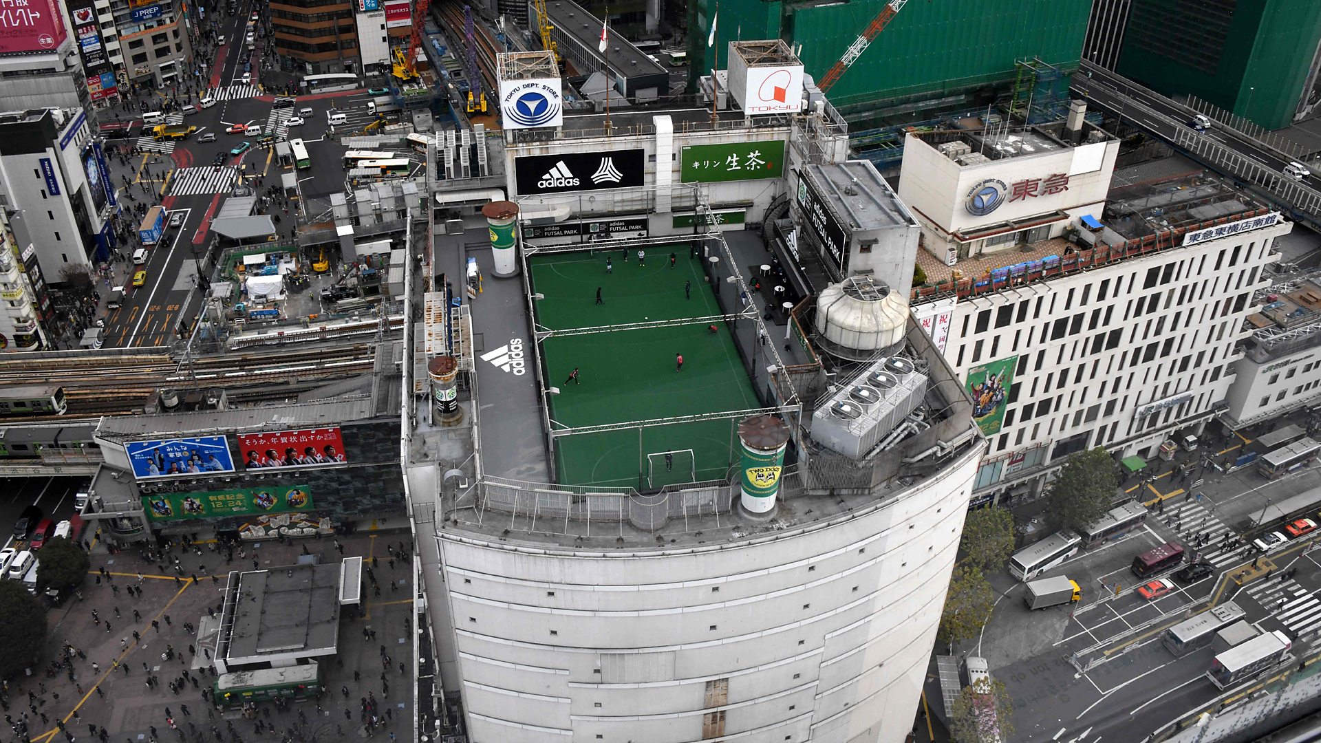 Rooftop football pitch, Tokyo