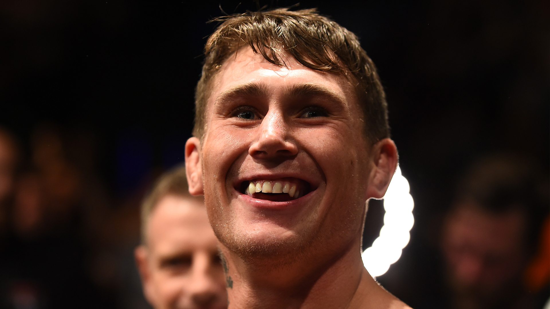 Darren Till smiling at UFC Liverpool