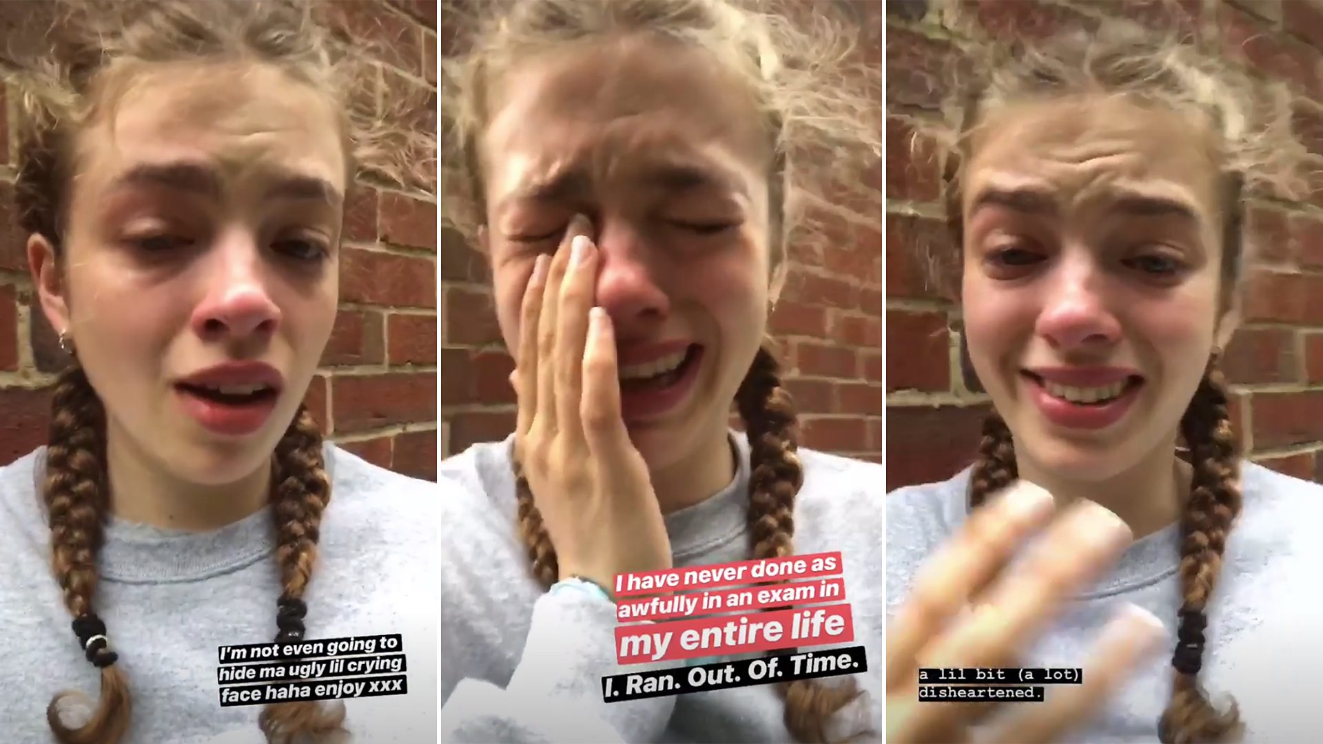 Jade Bowler, aka Unjaded Jade, shared a video of herself after her biology exam