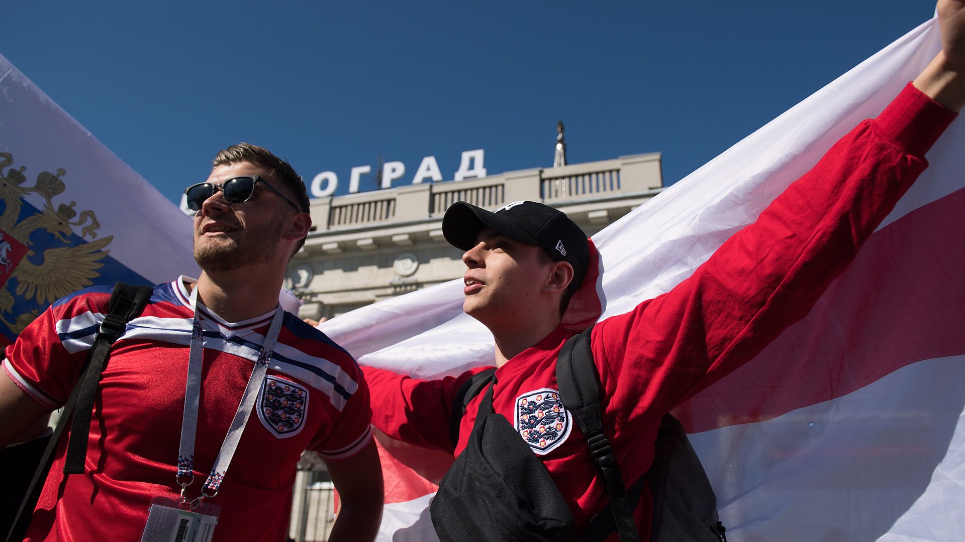 England fans in Russia