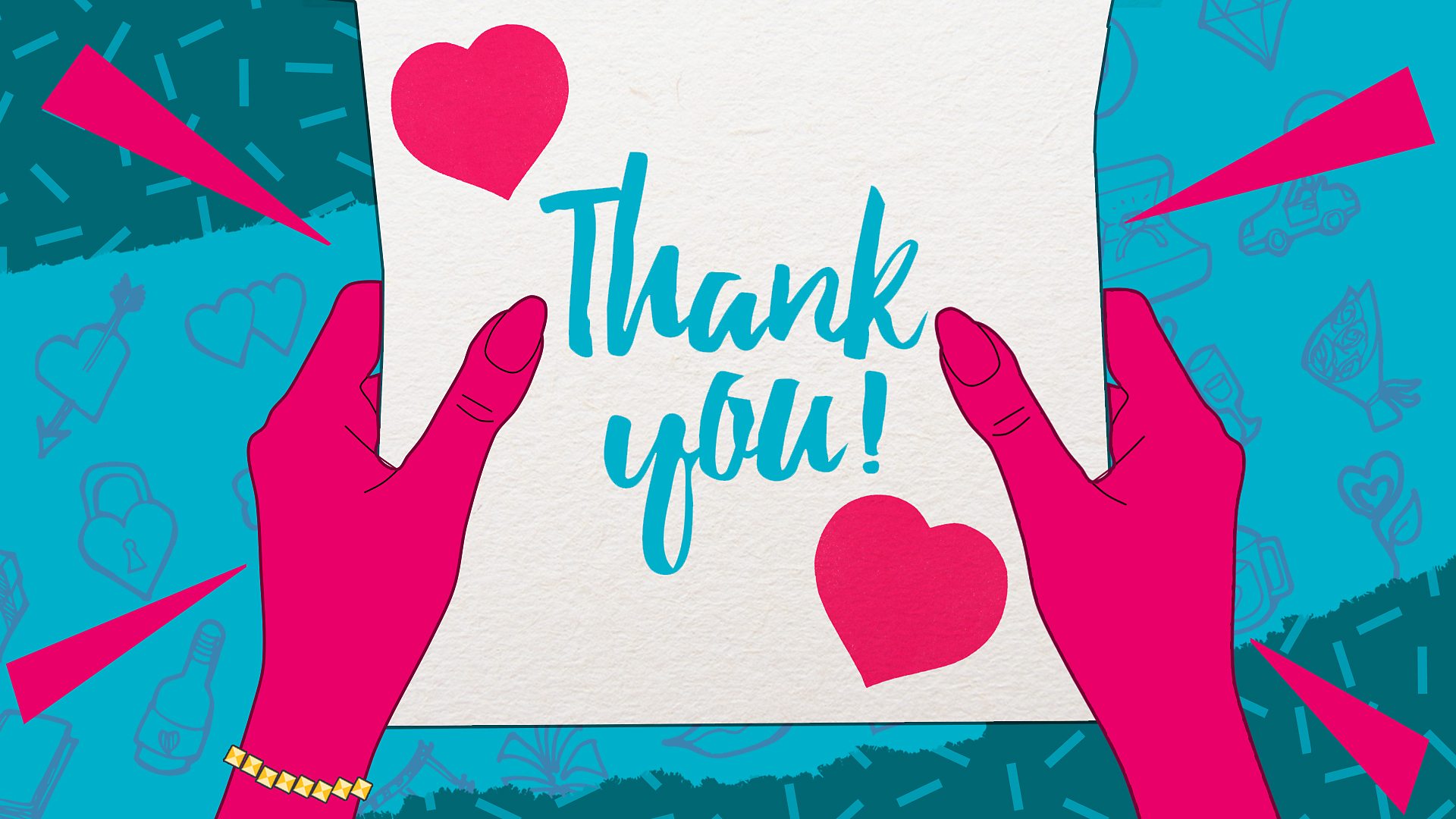 hands holding a speech