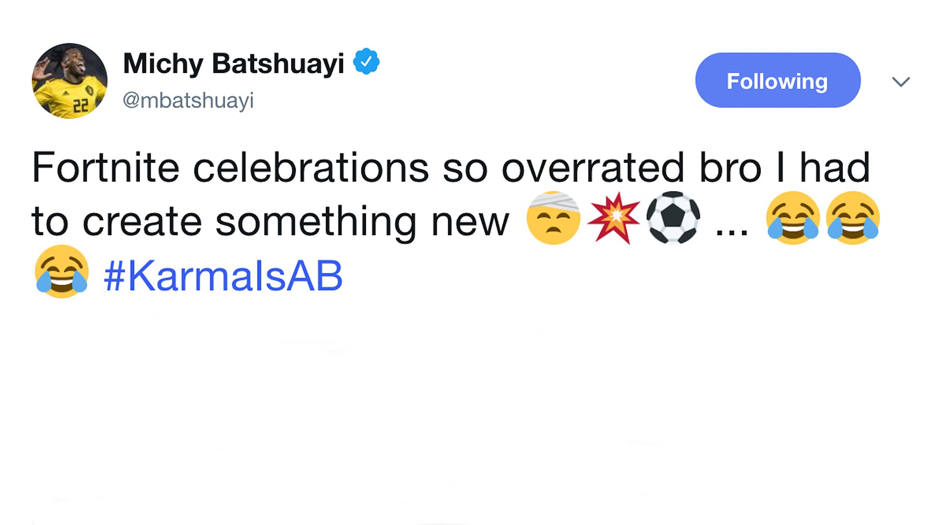 Michy Batshuayi tweet