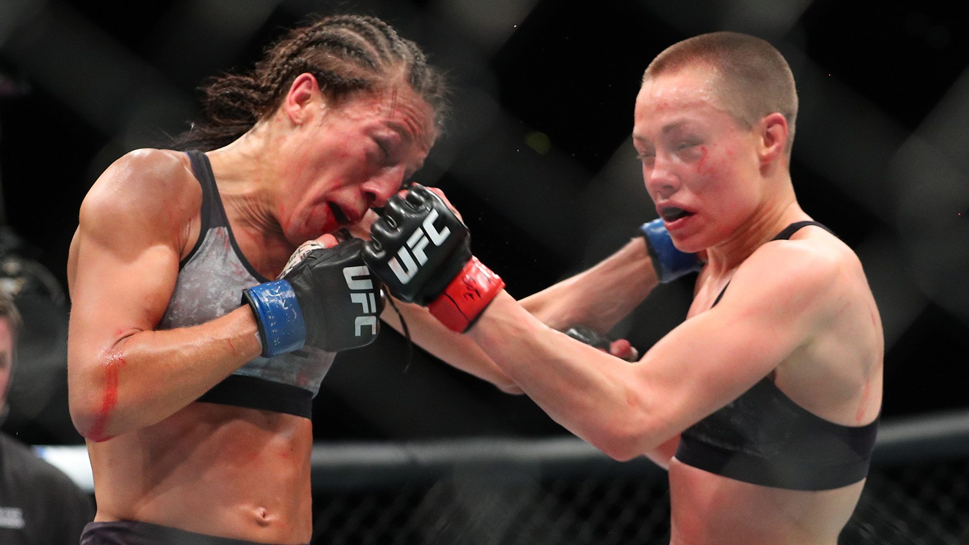 Joanna Jedrzejczyk and Rose Namajunas battle it out