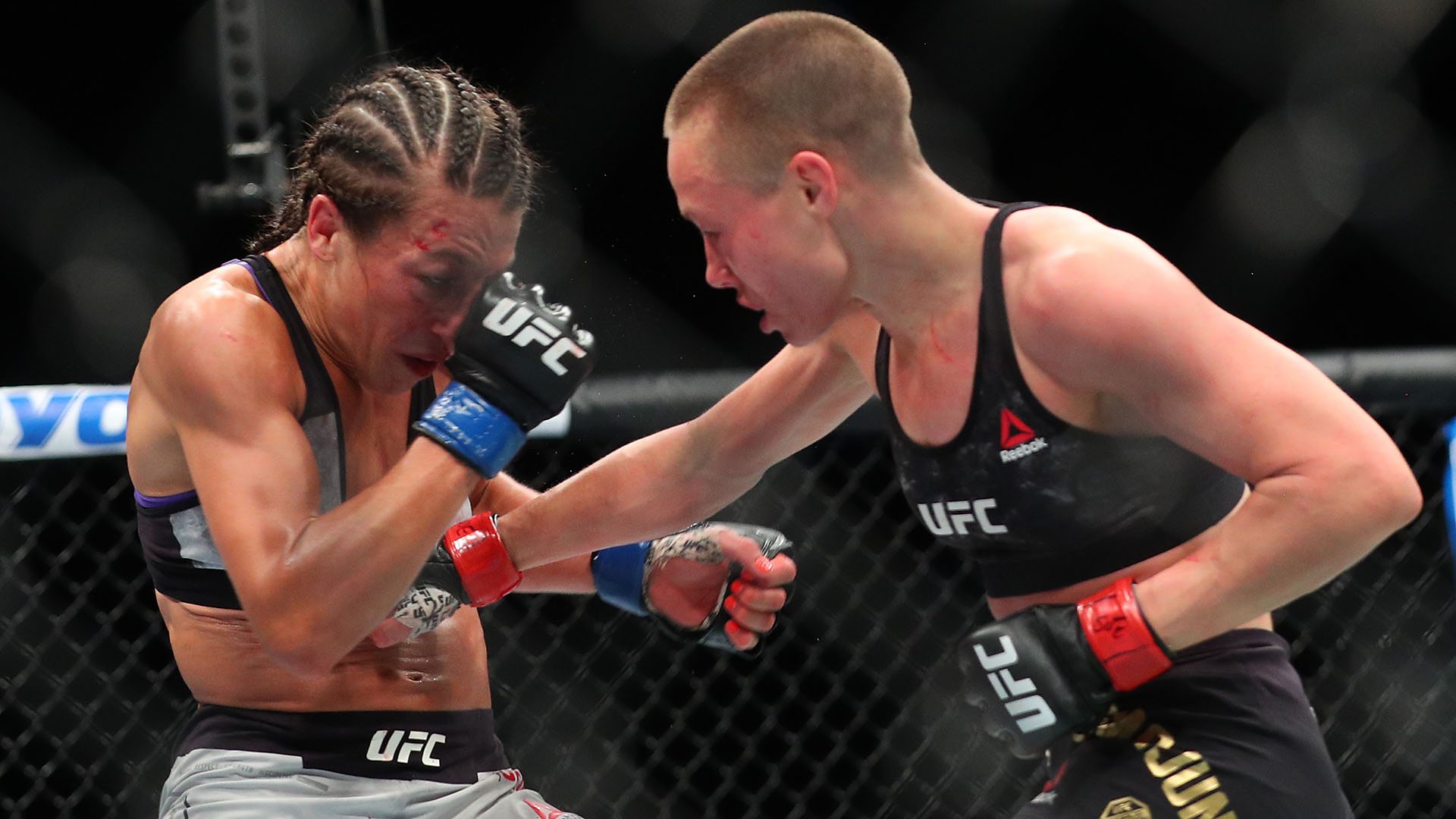 Joanna Jedrzejczyk and Rose Namajunas at UFC 223
