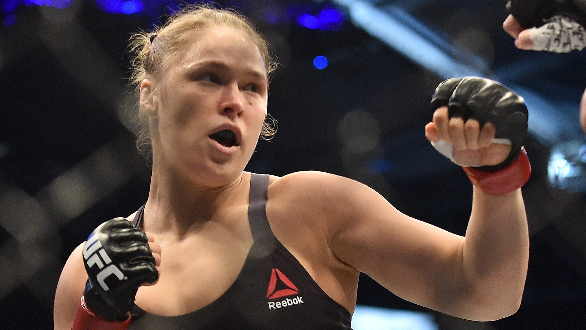 Ronda Rousey fights in the UFC