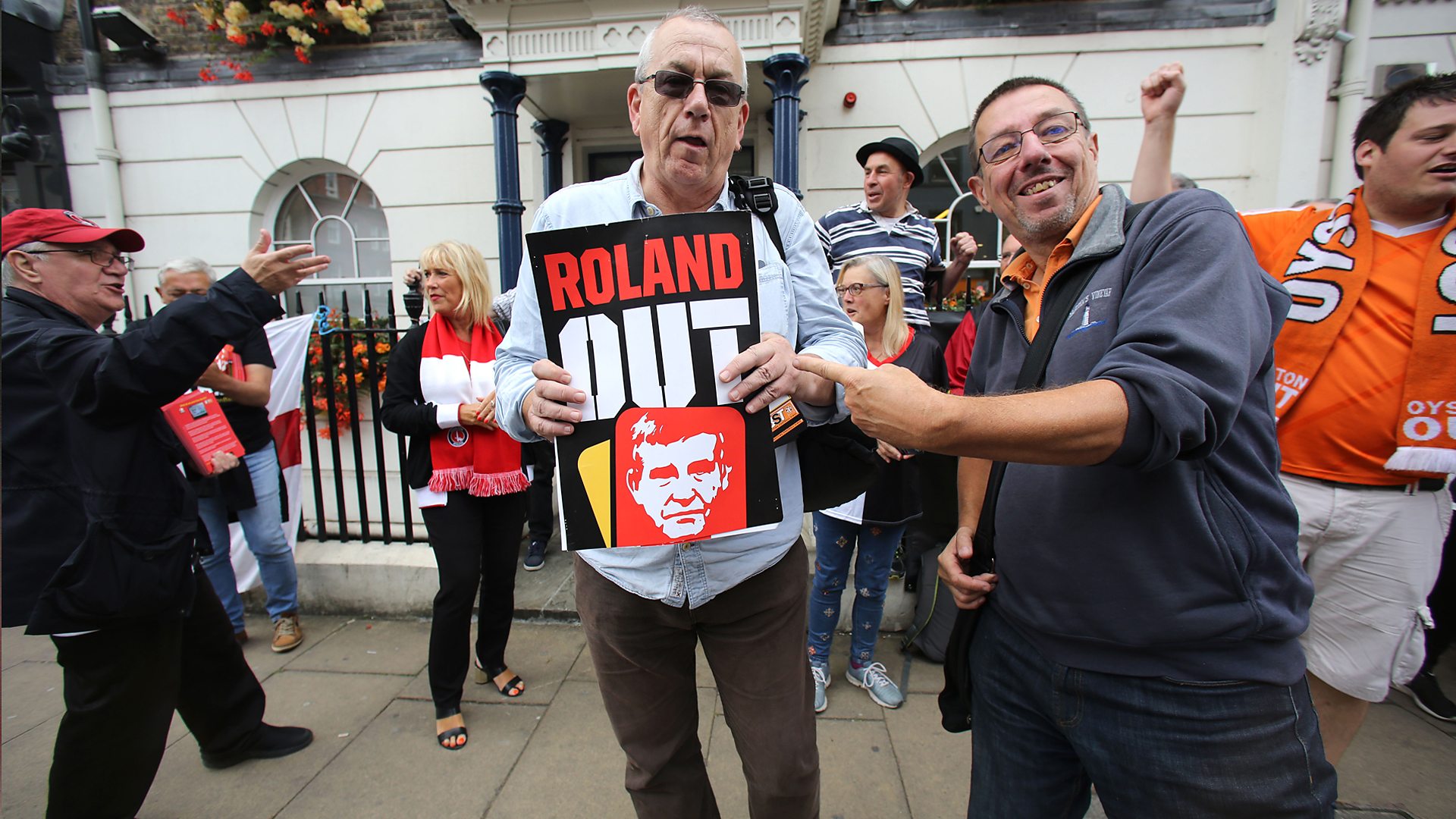 Charlton Athletic fans protest