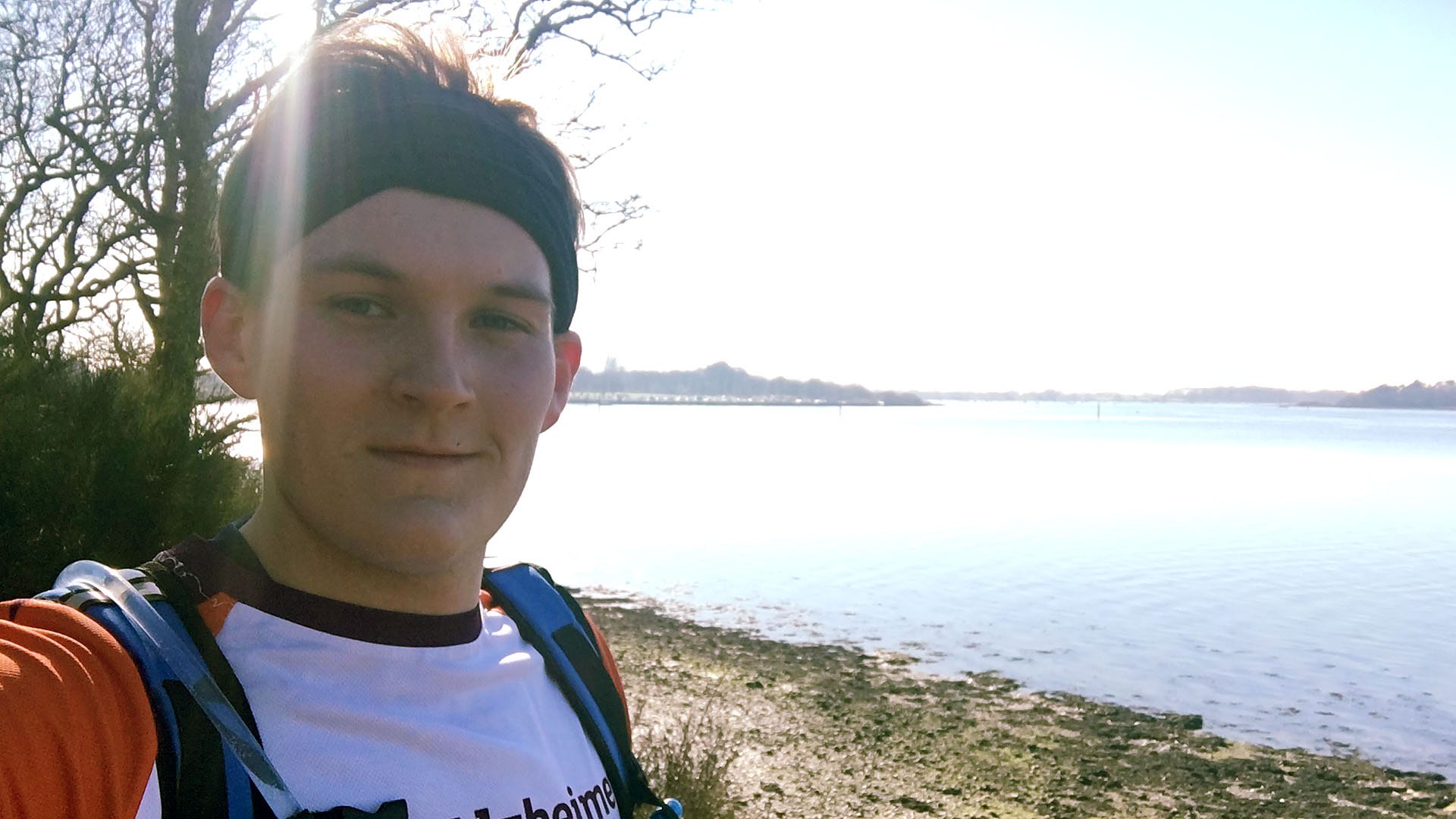 Chris training for run