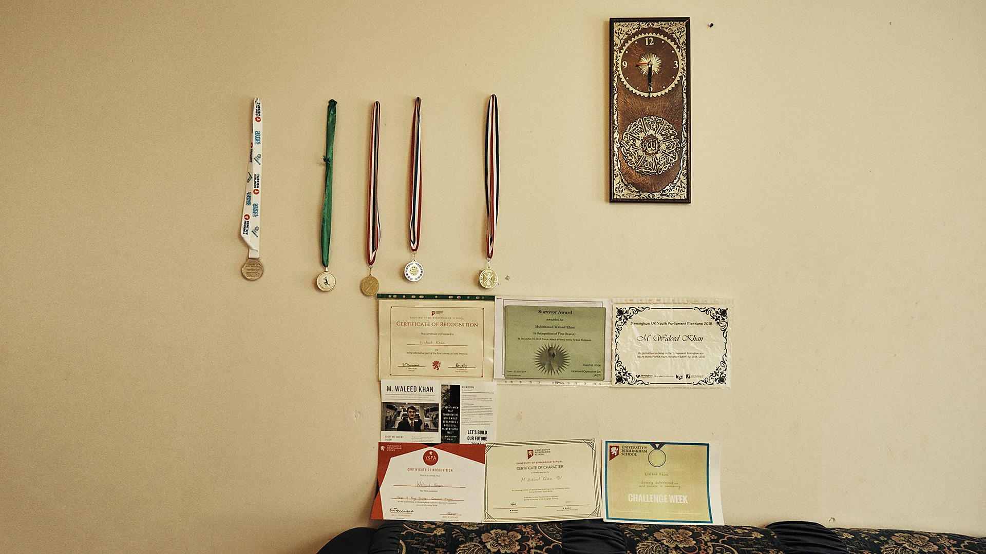 Waleed Medals and certificates