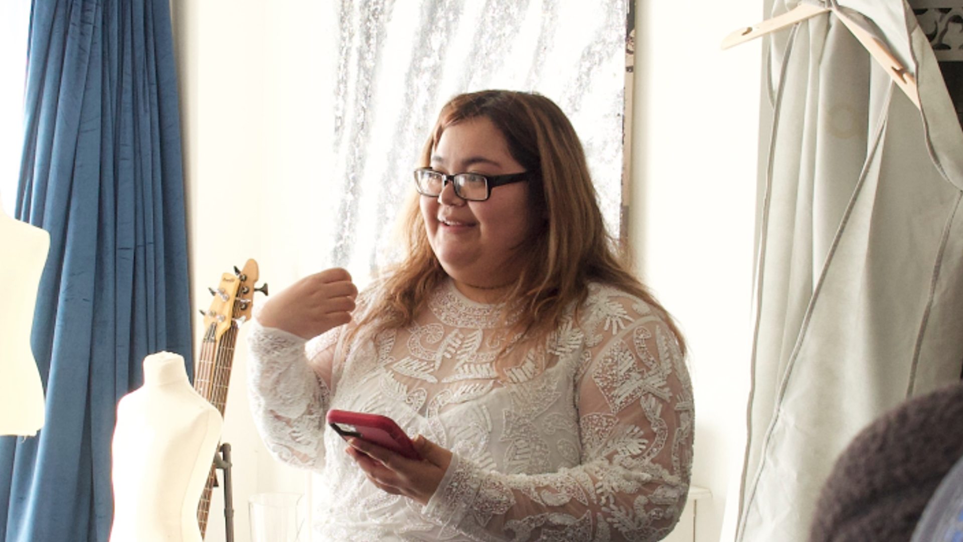 Sam features in unreal with Olivia Neill