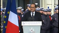 「シャルリ・エブド」襲撃1年 仏大統領、警察を称え