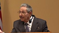 「政治犯? いればすぐ釈放する」 カストロ議長