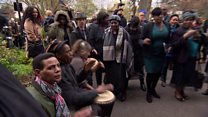 Mourners become musicians at DJ Derek's funeral