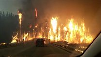 Amateur footage shows Canada fire terror