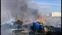 「世界はどこだ!」 空爆受けたシリア難民キャンプで悲痛な叫び