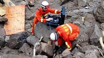 中国・福建省で土砂崩れ 数十人が行方不明