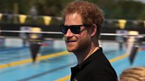 Prince Harry goes behind the scenes