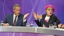 Farage and Izzard clash on Question Time