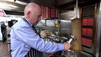 Politicians dish up message in takeaway