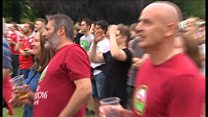 Ymateb cefnogwyr Cymru wedi'r ail gôl