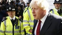 'Shame on you Boris' crowds yell
