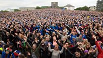 Iceland fans lose it in Reykjavik