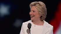 Moment Hillary Clinton accepted nomination