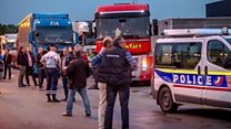 Calais blockade: 'We will stay the time we need'