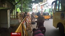 ராம்குமார் உடல் வைக்கப்பட்டிருக்கும் ராயப்பேட்டை மருத்துவமனைக்கு பலத்த பாதுகாப்பு