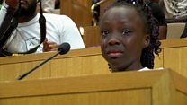Charlotte girl sobs over police shootings