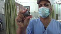 Medic shows damage to Aleppo's hospital