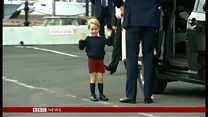 英ウィリアム王子一家 カナダ訪問から帰国の途に