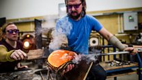 Glassblowers create objects for new Bristol artwork