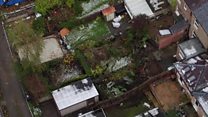 Sinkhole swallows gardens in Ripon