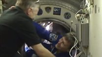 ISS welcomes oldest woman in space