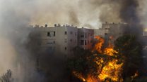 Ўрмон ёнғинлари Исроилнинг Ҳайфа шаҳрига етди