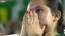 Hommage des supportes de Chapocoense