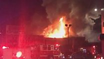 Footage shows fire at US club night