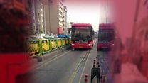 اعتراض آرام رانندگان اتوبوس واحد در تهران