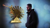 Riyad Mahrez ya lashe kyautar Gwarzon Kwallon Afirka na BBC na 2016.