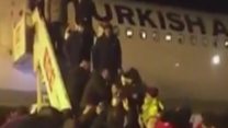 Footage shows attack on Turkish designer