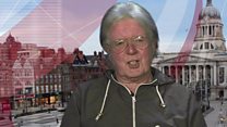 Bus Pass Elvis leaves political building