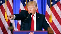 Here's what Trump had to say to media