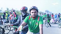 Bangladesh cyclists smash world record