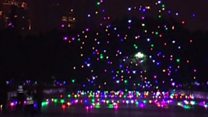 Glittering drone 'performance' in China