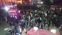لاہور مال روڈ پر دھماکے کے بعد کے مناطر