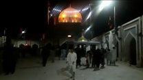 Footage from inside Pakistan shrine