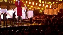 Brits 2017: Katy Perry's dancer falls off stage