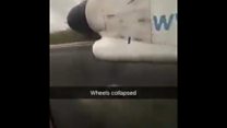 Plane's landing gear fails on landing